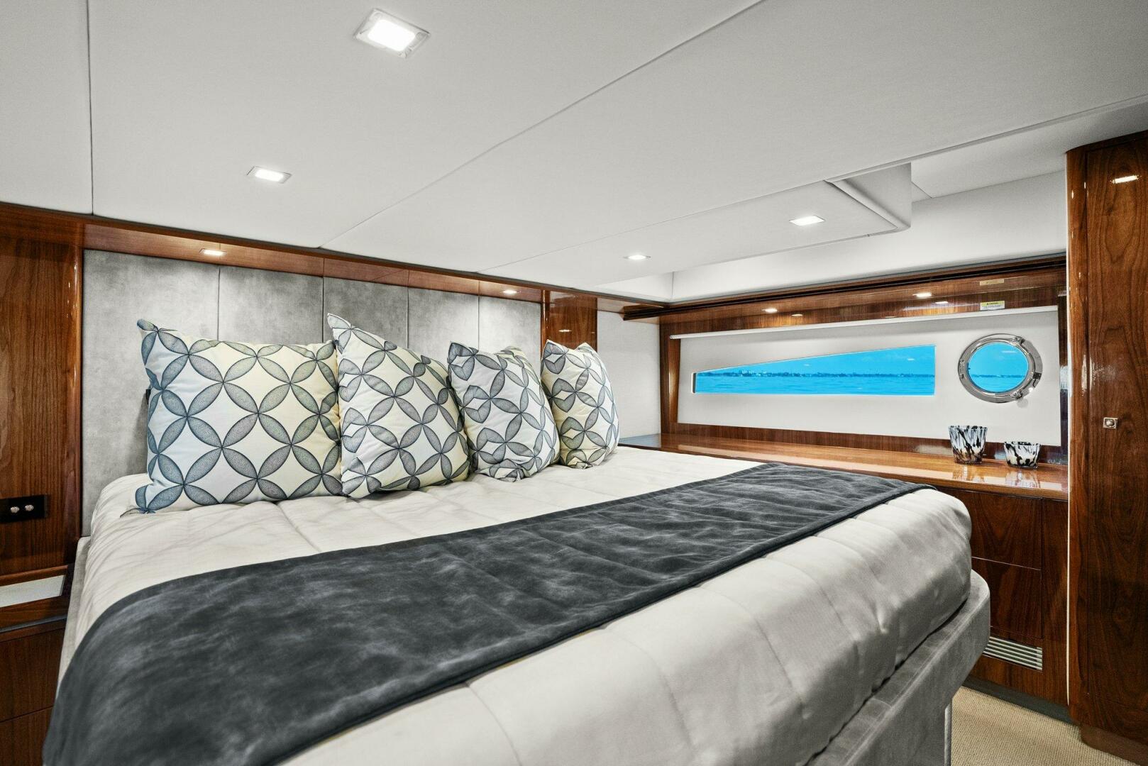 Slide: The Image of 2021 Riviera 5400 Sport Yacht- Master Stateroom  - 5322696