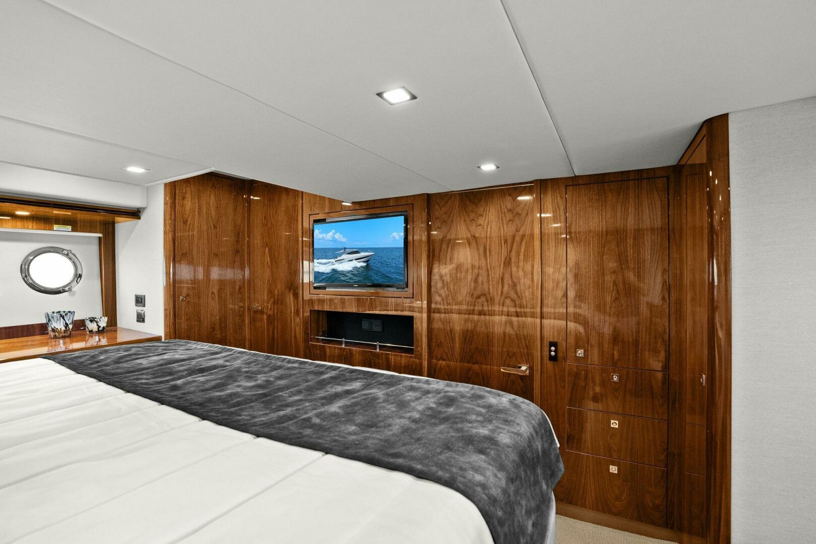 Slide: The Image of 2021 Riviera 5400 Sport Yacht- Master Stateroom  - 5322697