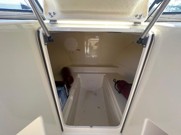Slide: The Image of 2021 Rossiter 20 Coastal Cruiser cabin interior with open hatch. - 34