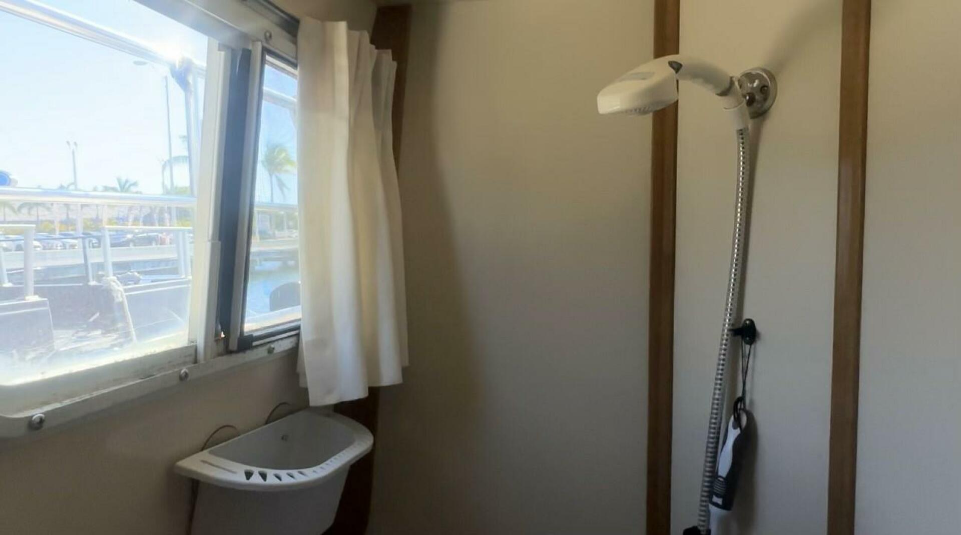 Slide: The Image of 36' Sabreline master stateroom shower - 4329956