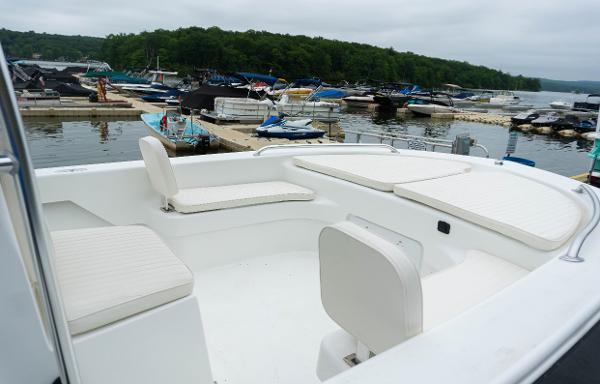 Slide: The Image of Savannah SS21 2023 boat interior at a marina with multiple boats docked. - 10