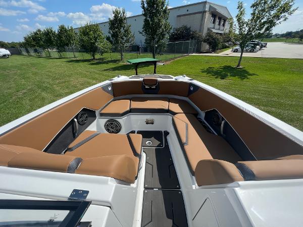Slide: The Image of 2024 Scarab 285 ID boat with spacious seating and modern design. - 17