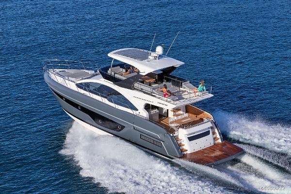 Slide: The Image of 2024 Schaefer 600 yacht cruising on open water. - 3