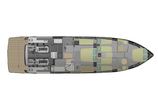 Slide: The Image of Top view layout of 2024 Schaefer 600 yacht interior design. - 30
