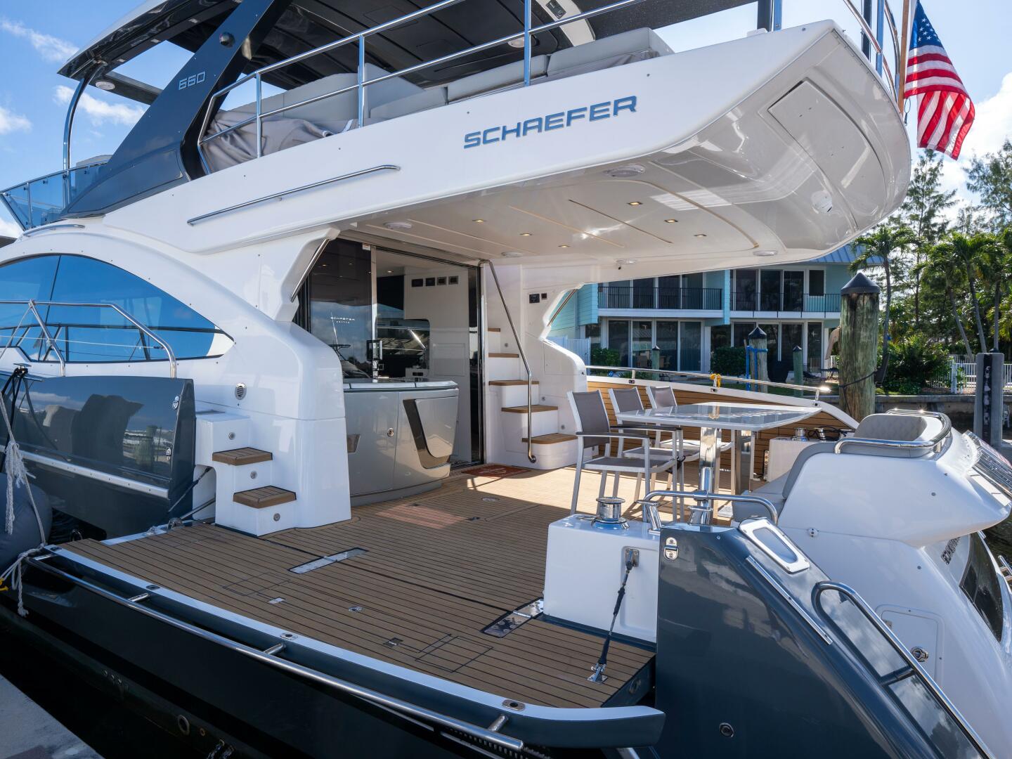 Slide: The Image of 2023 66' Schafer 660 - Aft Deck 2023 66' Schafer 660 "AMERICAN DREAM" - 5051006