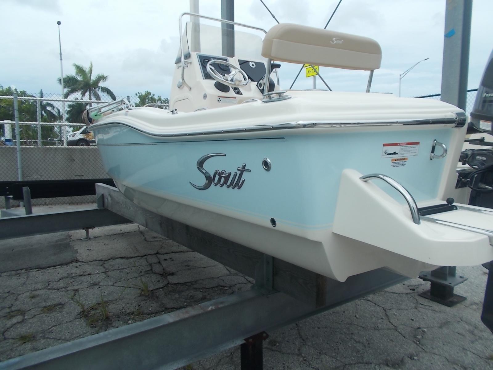 Slide: The Image of 2025 Scout 175 Sportfish boat on a trailer. - 3