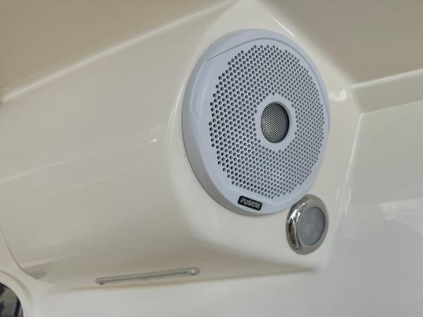 Slide: The Image of Close-up of Fusion speaker on 2014 Scout 275 Dorado boat. - 50