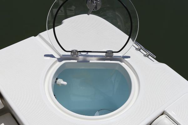 Slide: The Image of 2023 Sea Born LX22 Center Console livewell with open lid. - 13