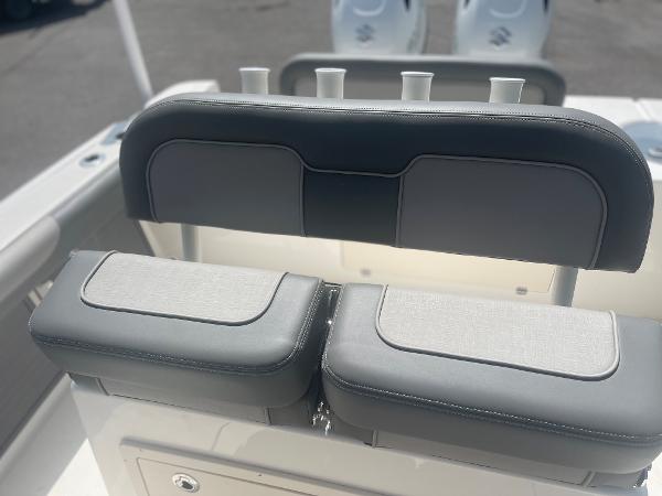 Slide: The Image of 2024 Sea Born LX 24 boat seating and rod holders. - 10