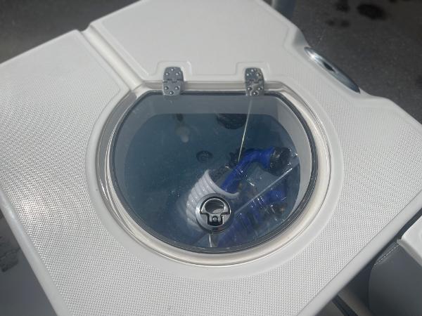 Slide: The Image of 2024 Sea Born LX 24 boat livewell with clear lid and latch. - 13