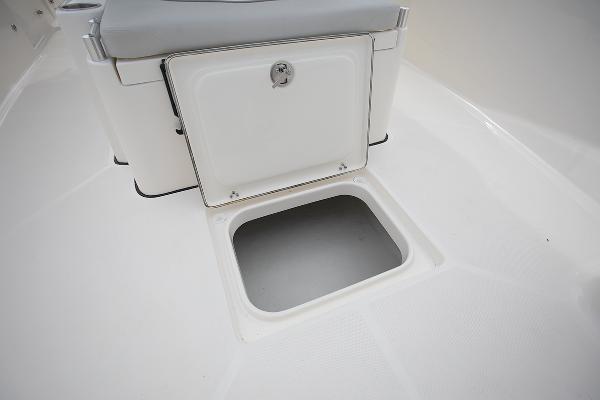 Slide: The Image of 2023 Sea Born LX26 boat storage compartment with open hatch. - 17
