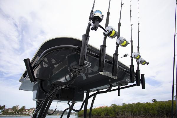 Slide: The Image of Fishing rods on a 2023 Sea Born LX26 boat. - 25