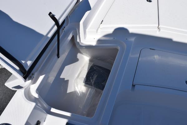 Slide: The Image of Open storage compartment on 2025 Sea Cat 26 Hybrid Catamaran deck. - 16