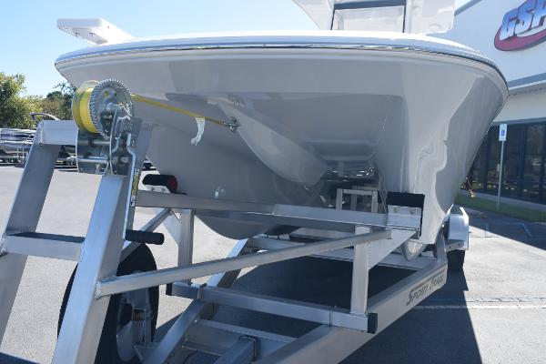 Slide: The Image of 2025 Sea Cat 26 Hybrid Catamaran on trailer, showcasing sleek hull design. - 6