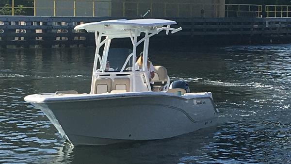 Slide: The Image of 2017 Sea Fox 226 Commander boat cruising on water. - 1
