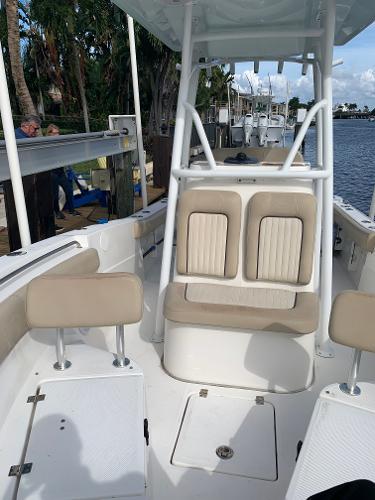 Slide: The Image of 2017 Sea Fox 226 Commander boat interior with seating and console. - 5