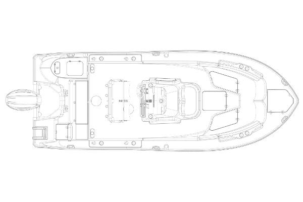 Slide: The Image of Manufacturer Provided Image: Top view schematic of 2025 Sea Fox 228 Commander boat layout. - 18