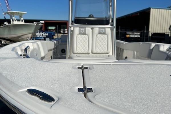 Slide: The Image of 2024 Sea Fox 248 Commander boat deck and seating area. - 17