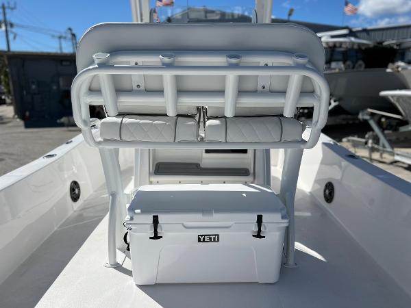 Slide: The Image of 2024 Sea Fox 251 Bay Fox boat with Yeti cooler on deck. - 28