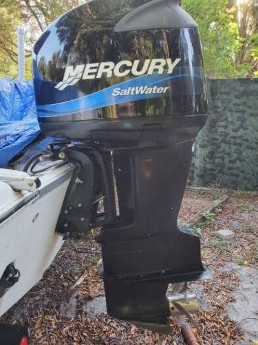 Slide: The Image of Mercury SaltWater outboard motor on a 2006 Sea Fox 256 Center Console boat. - 5