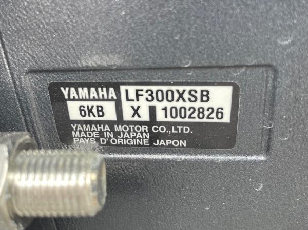 Slide: The Image of Yamaha LF300XSB engine label on 2024 Sea Fox 288 Commander boat, made in Japan. - 22
