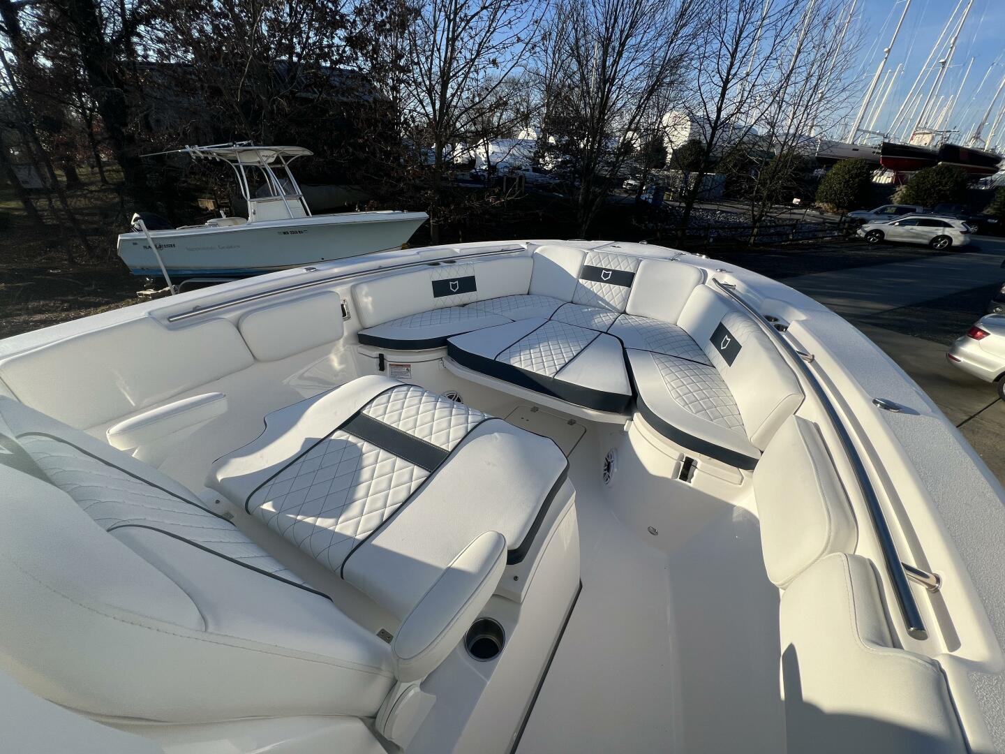 Slide: The Image of Sea Fox 288 Commander Boat Seating from Starboard w/ Cushions - 4949652
