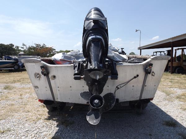 Slide: The Image of 1978 Sea Nymph SS 160 boat rear view with outboard motor. - 8
