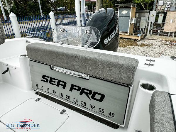 Slide: The Image of 2023 Sea Pro 239 DLX boat with Suzuki outboard motor at Big Thunder Marine. - 13