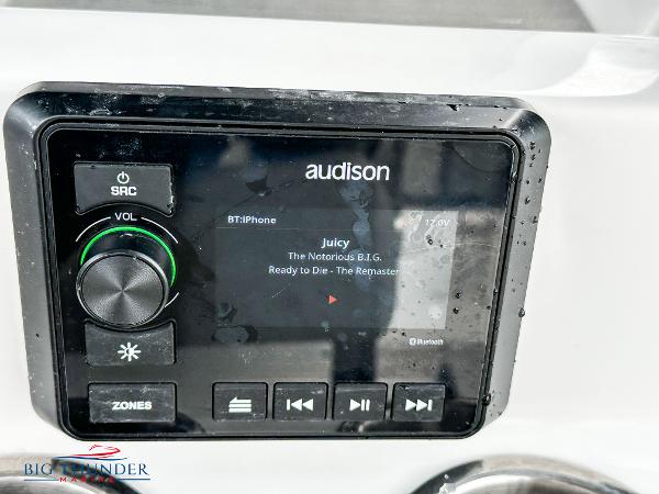 Slide: The Image of Audison stereo system on 2023 Sea Pro 239 DLX boat, playing Juicy by The Notorious B.I.G. - 32