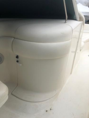 Slide: The Image of 2000 Sea Ray 280 Bow Rider, white interior detail, close-up view. - 6
