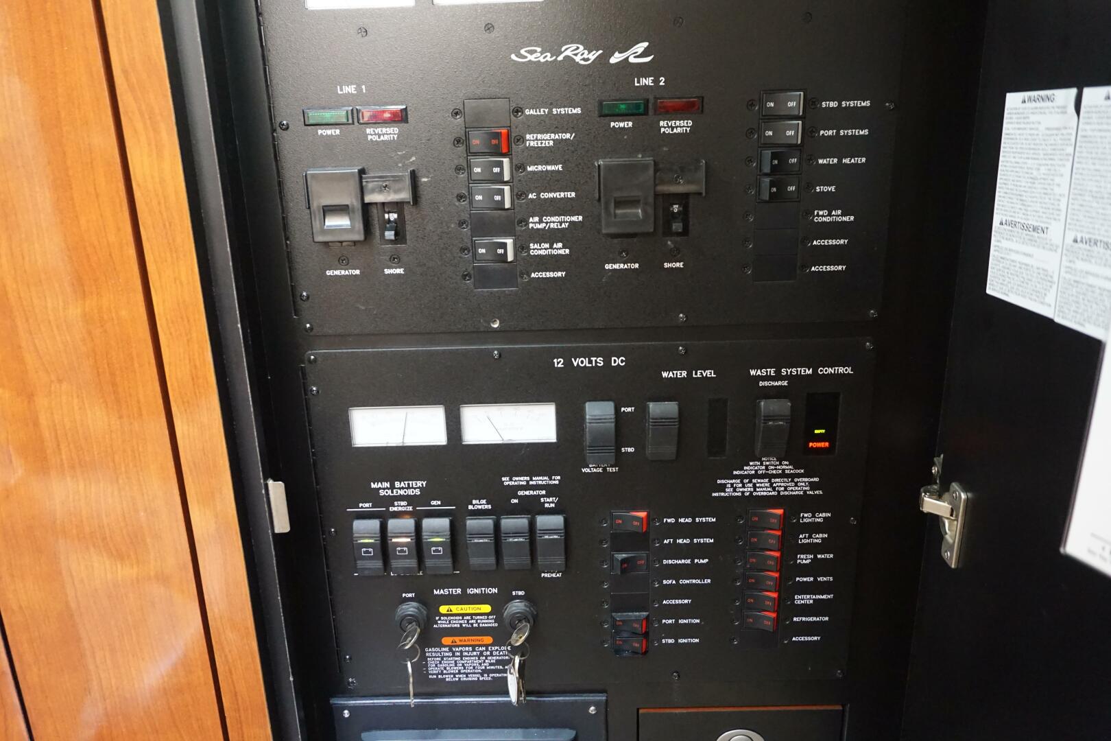 Slide: The Image of 2004 36 Sea Ray 360 Sundancer No Name Electrical Panel (2) - 4596745