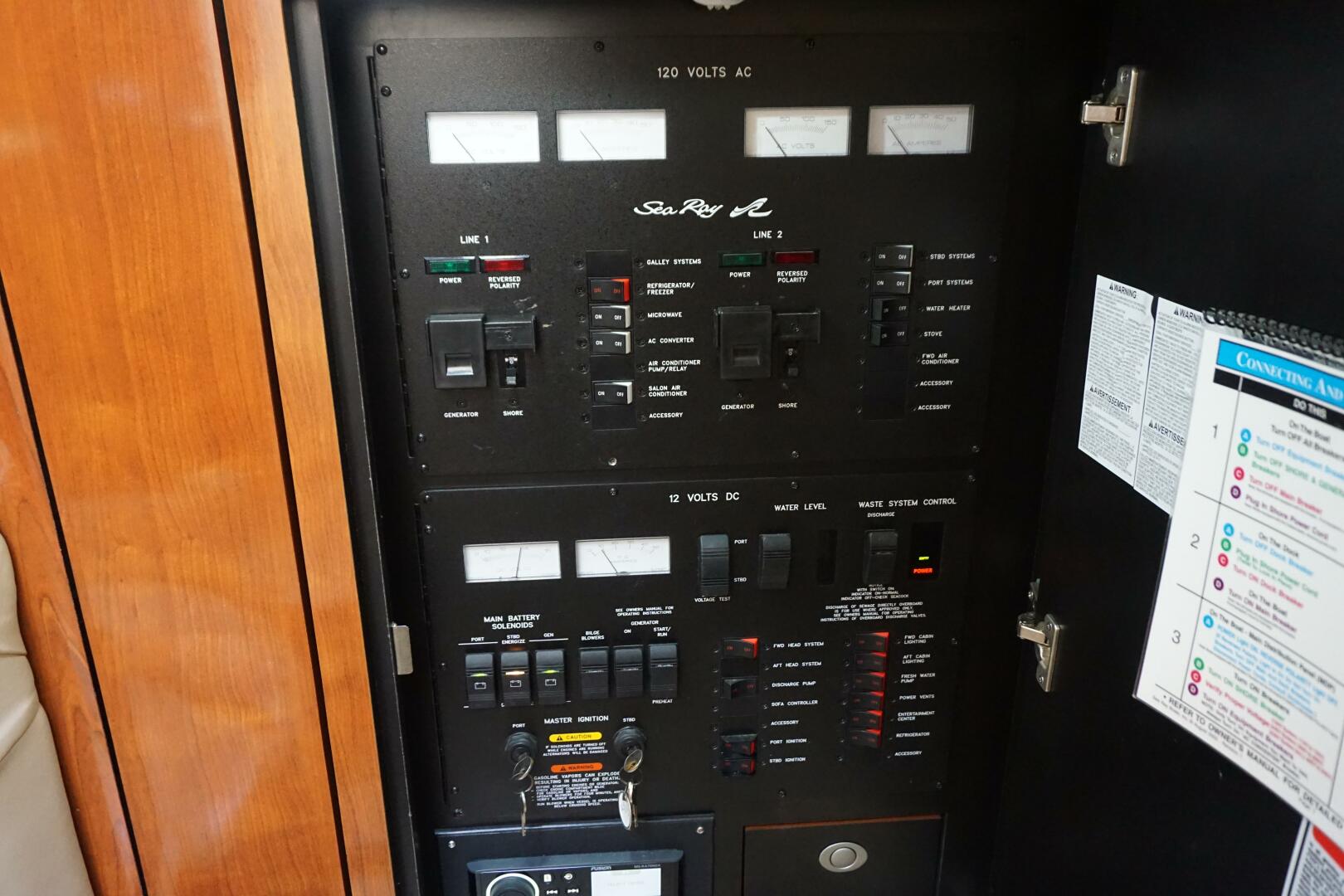 Slide: The Image of 2004 36 Sea Ray 360 Sundancer No Name Electrical Panel (4) - 4596746