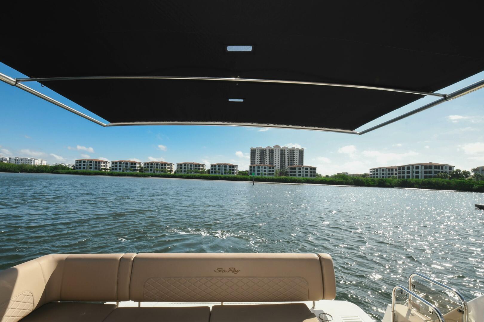 Slide: The Image of 2017 46 Sea Ray Sundancer - Strickly Big 3 - Cockpit Sun Shade - 3918995