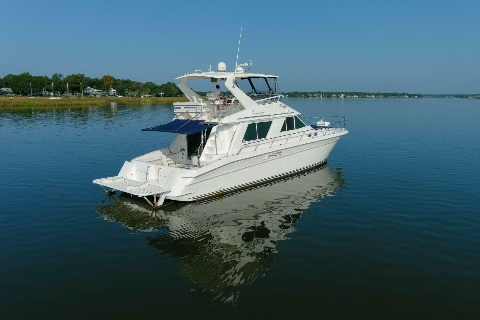 Slide: The Image of 1997 55 Sea Ray 550 Sedan No Name Starboard Side (1) - 3905935
