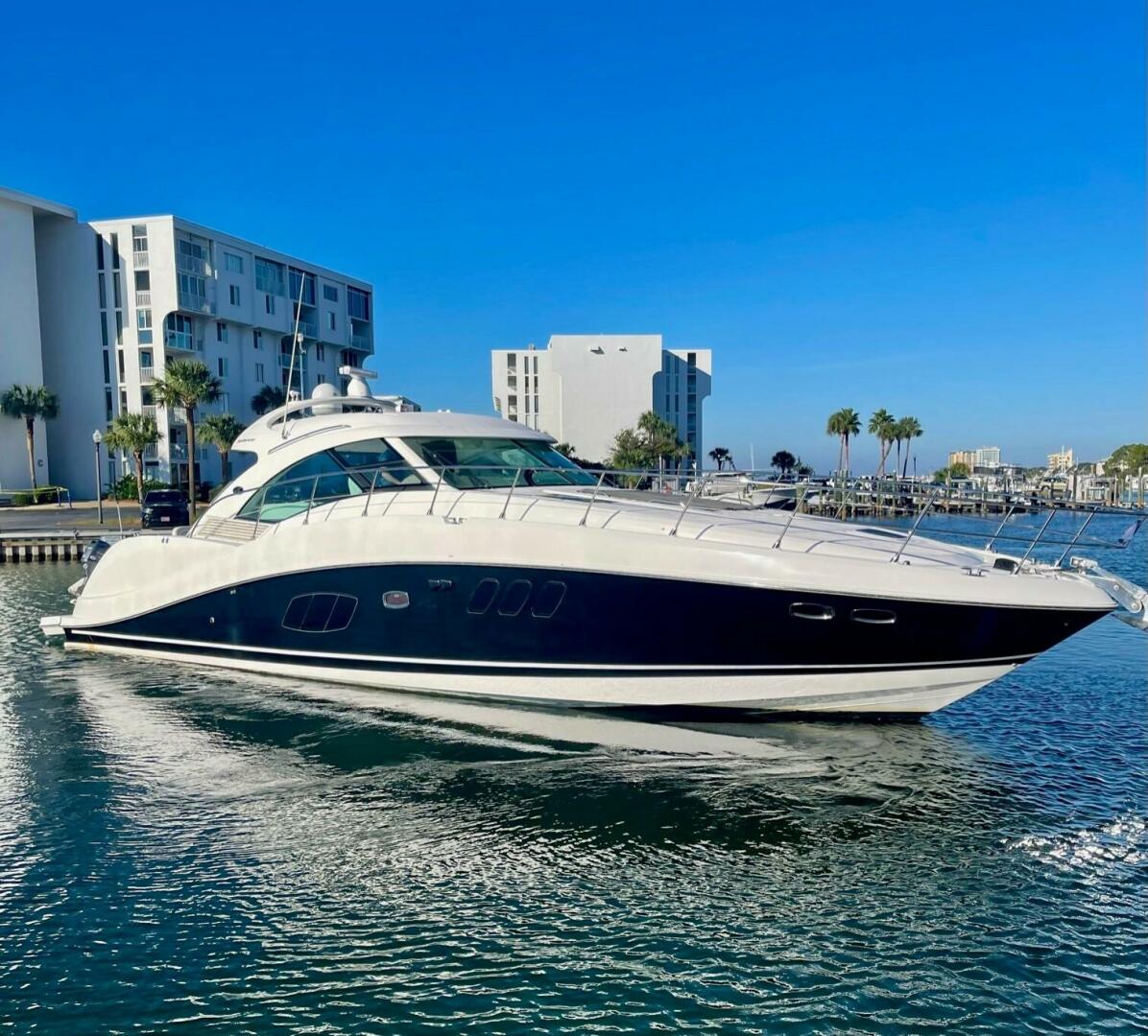 Slide: The Image of 2008 Sea Ray 55 Sundancer POSITIVE VIBES STBD Bow - 4003395