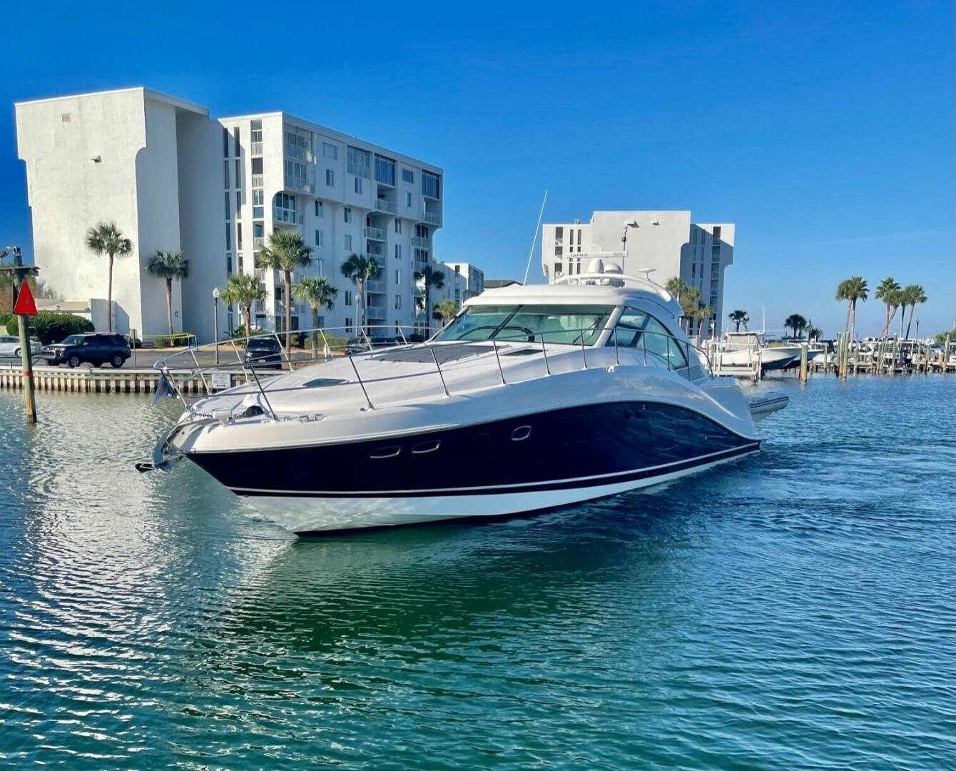 Slide: The Image of 2008 Sea Ray 55 Sundancer POSITIVE VIBES Port Bow - 4003389
