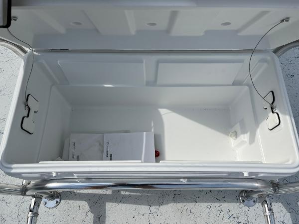 Slide: The Image of Open storage compartment of 2024 Shallow Stalker SS-17 Sportsman boat. - 11