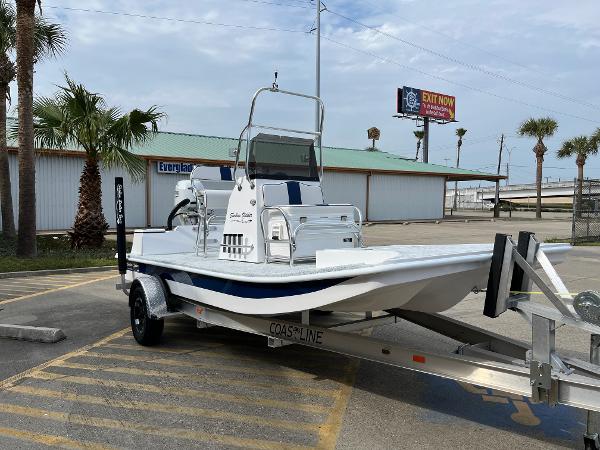 Slide: The Image of 2024 Shallow Stalker SS-17 Sportsman boat on trailer in parking lot. - 3