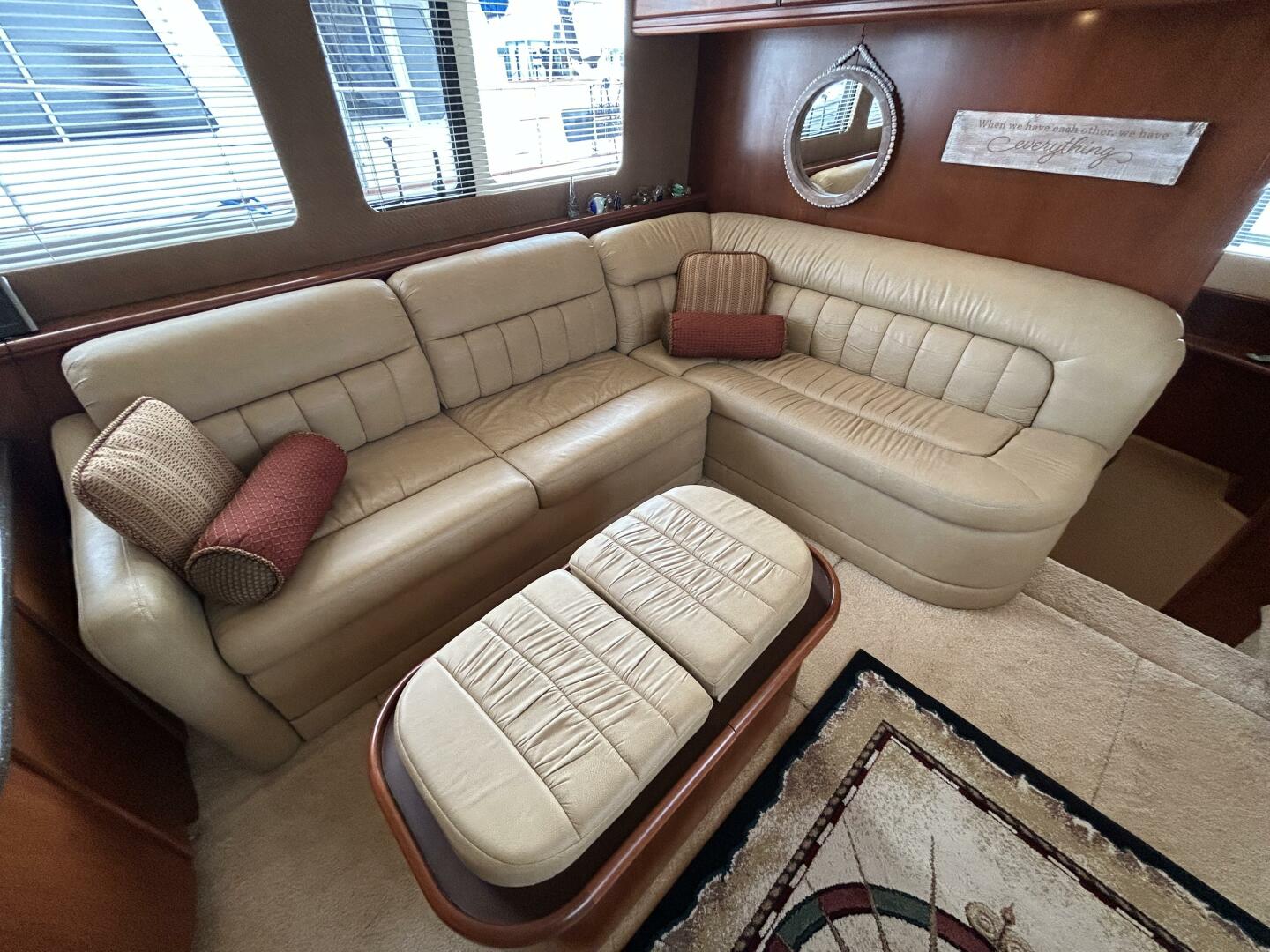 Slide: The Image of 43' Silverton salon starboard aft seating - 5281770