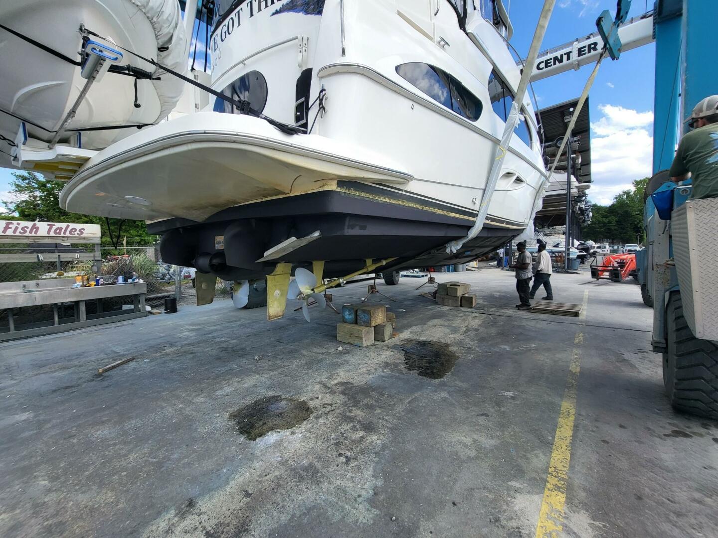 Slide: The Image of 43' Silverton hauled out1 - 5297276