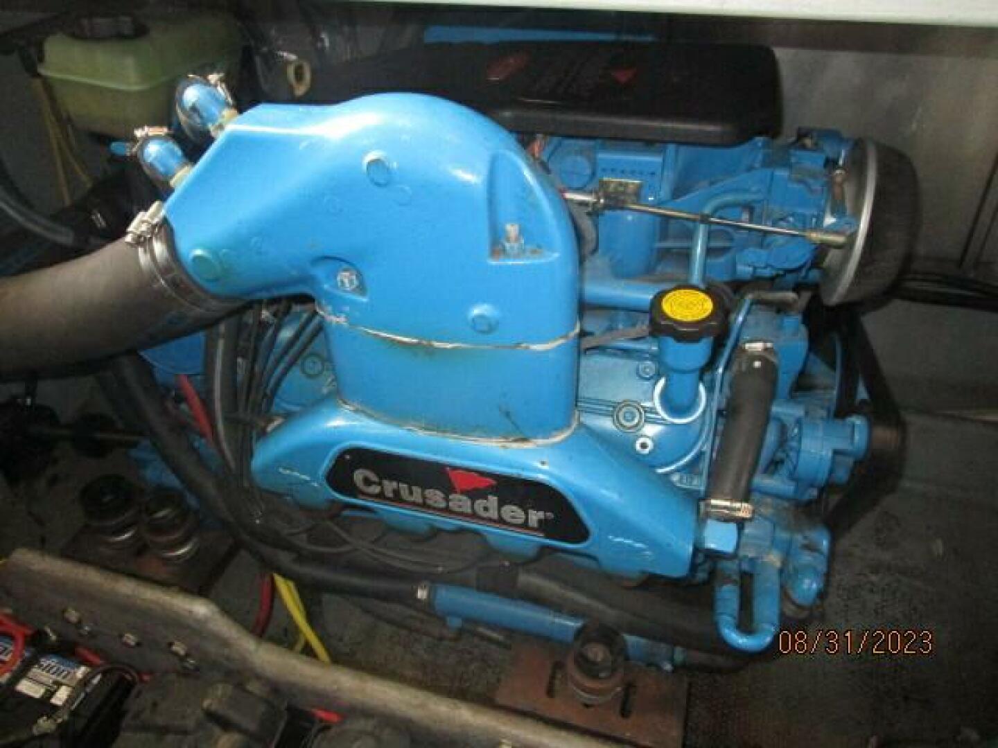 Slide: The Image of 34' Silverton port main engine - 3877866