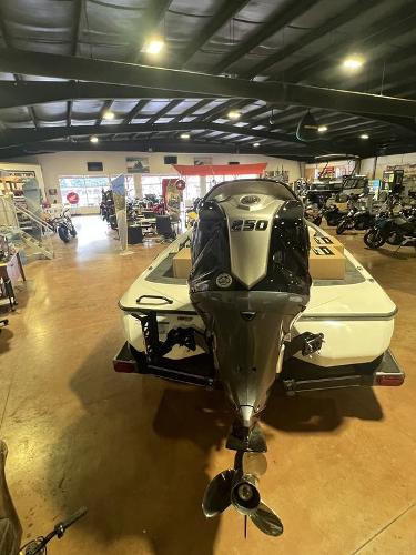 Slide: The Image of 2023 Skeeter FXR21 Limited boat with 250 HP engine in showroom. - 3