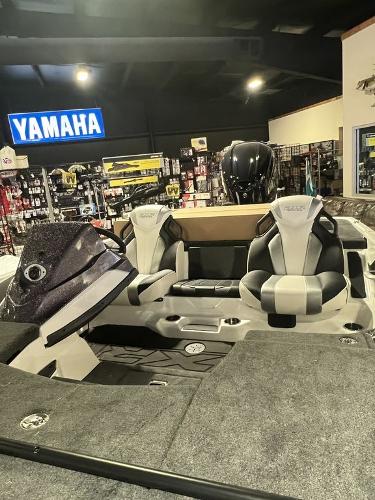 Slide: The Image of 2023 Skeeter FXR21 Limited boat interior at Yamaha dealership. - 4