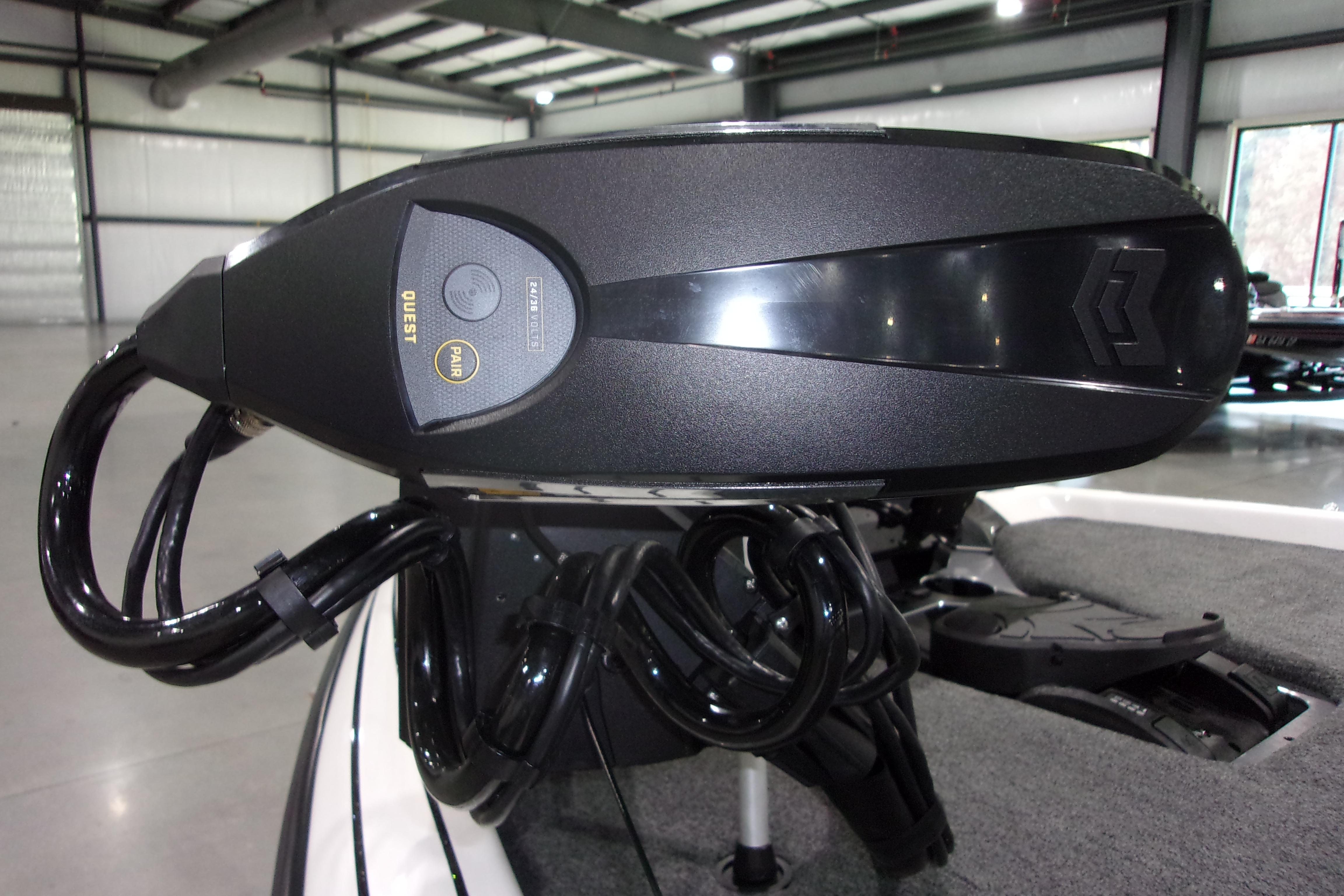 Slide: The Image of Close-up of 2025 Skeeter FXR21 Limited boat's advanced control system in a showroom. - 5