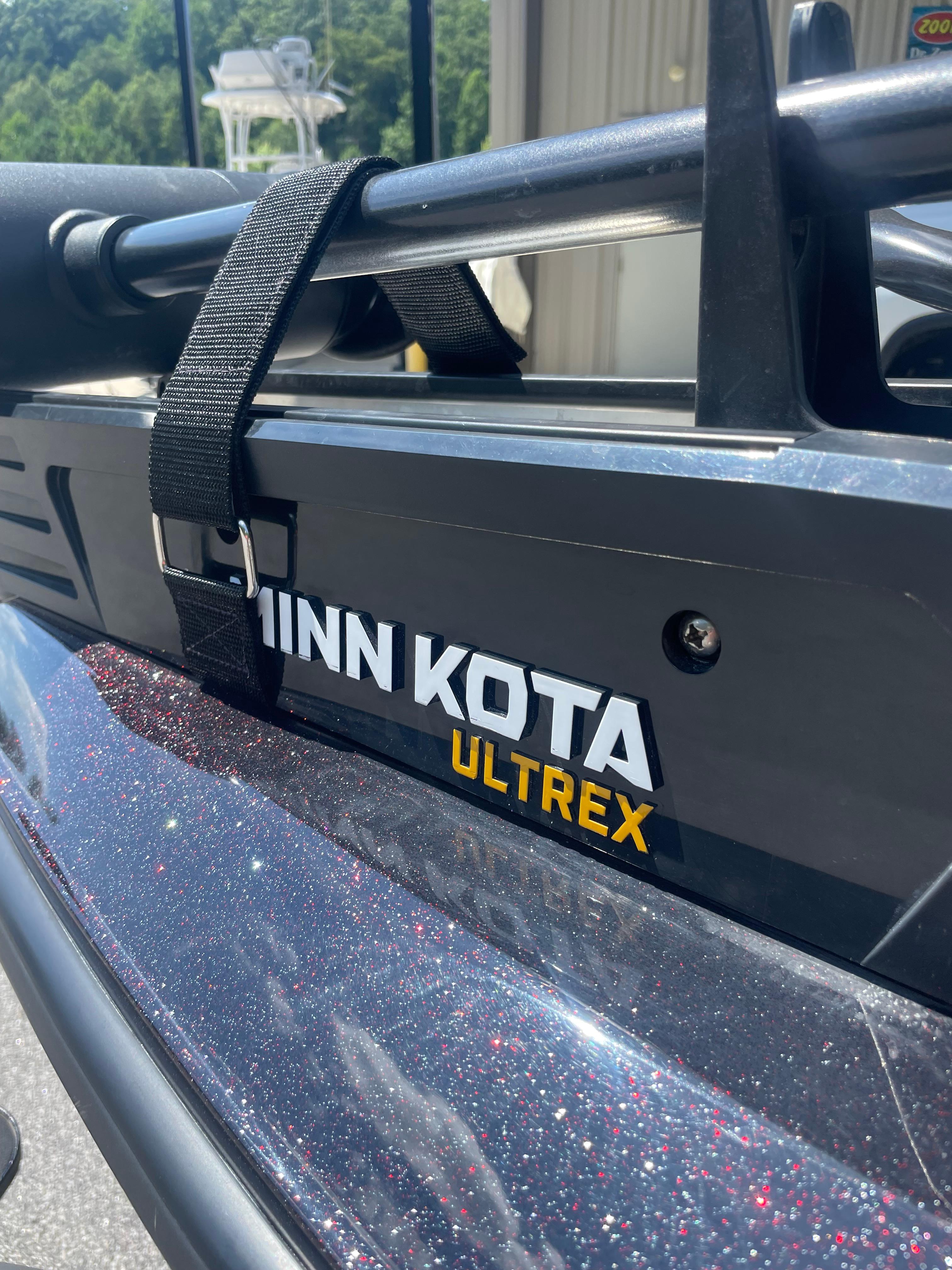 Slide: The Image of Minn Kota Ultrex motor on 2020 Skeeter ZX 225 boat, close-up view. - 1
