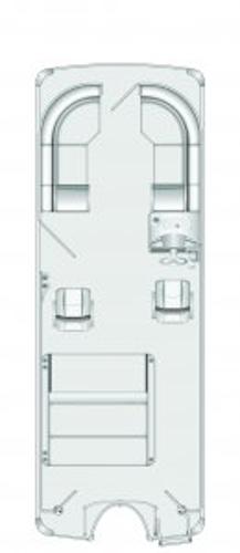 Slide: The Image of 2023 South Bay 224UL pontoon boat floor plan layout. - 6