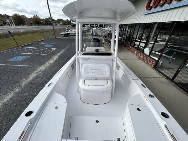 Slide: The Image of 2024 Sportsman Masters 227 Bay Boat on display at dealership. - 20