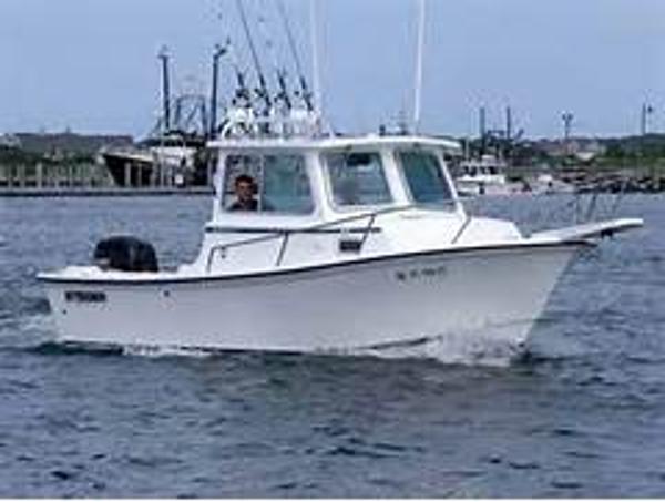 Slide: The Image of 2024 Steiger Craft 21 Miami Deep Vee boat cruising on water. - 1