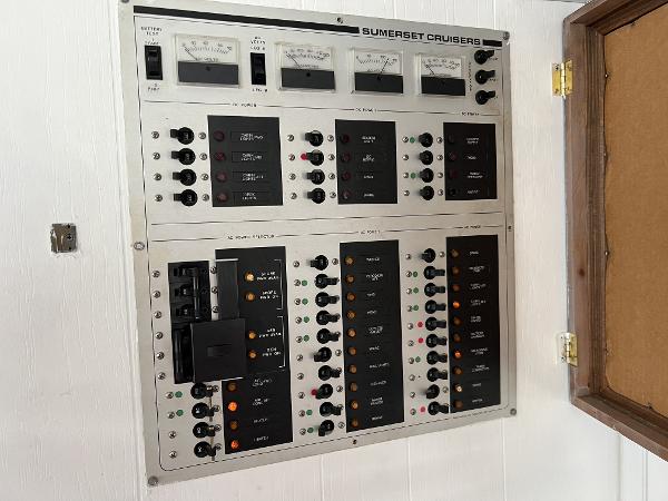 Slide: The Image of Electrical control panel on a 1987 Sumerset Houseboat. - 19