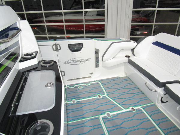 Slide: The Image of 2024 Sunsation 40CCX boat interior with seating and storage compartments. - 19
